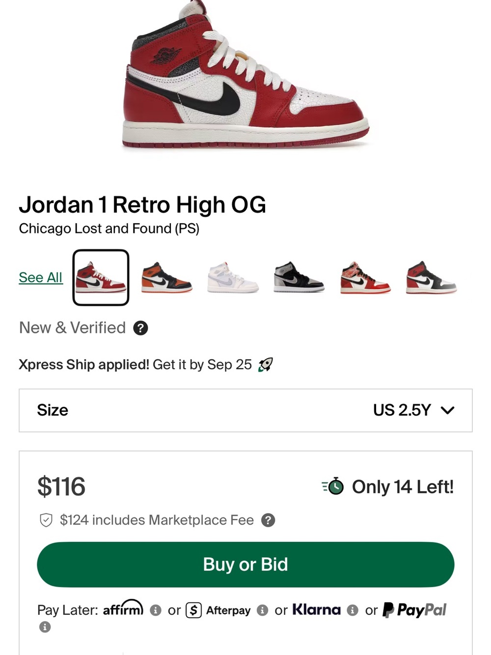 Jordan 1 Retro High OG - Red/White/Black
